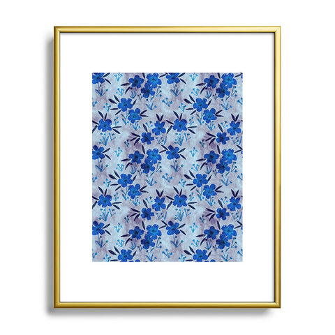 Schatzi Brown Leila Floral Bluebell Metal Framed Art Print