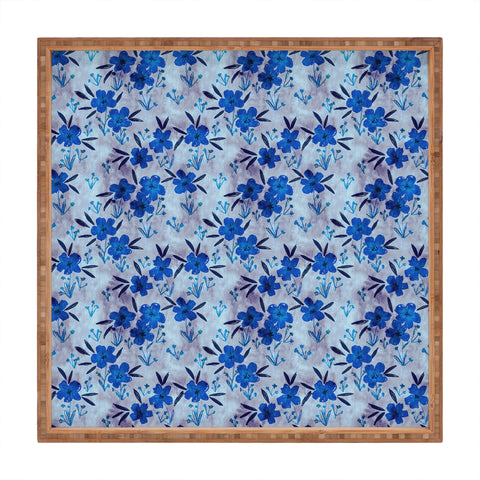 Schatzi Brown Leila Floral Bluebell Square Tray