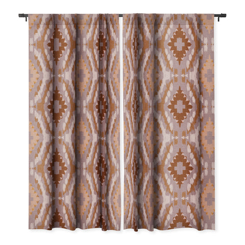 Schatzi Brown Leila Ikat Harvest Blackout Window Curtain