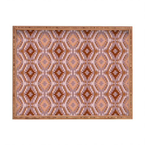 Schatzi Brown Leila Ikat Harvest Rectangular Tray