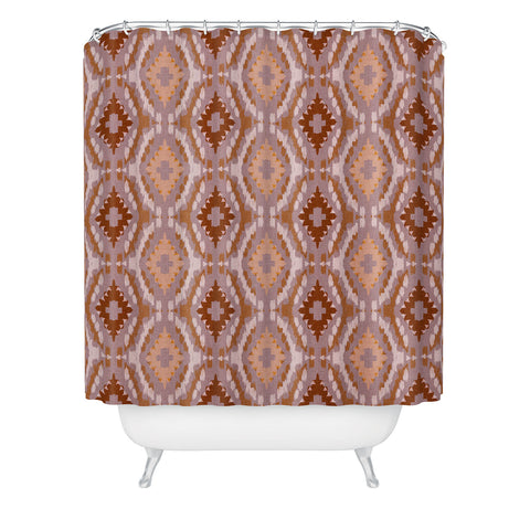 Schatzi Brown Leila Ikat Harvest Shower Curtain