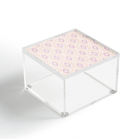Schatzi Brown Leila Ikat Light Pink Acrylic Box