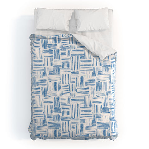 Schatzi Brown Leila Marks Blue Duvet Cover