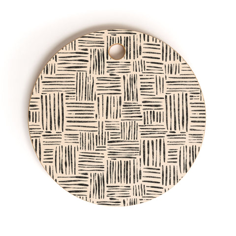 Schatzi Brown Leila Marks Cream Cutting Board Round