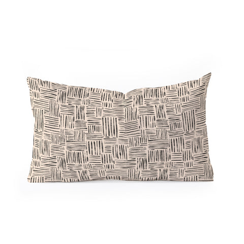 Schatzi Brown Leila Marks Cream Oblong Throw Pillow