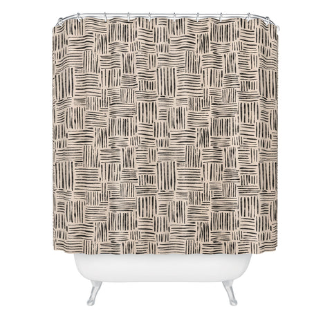 Schatzi Brown Leila Marks Cream Shower Curtain
