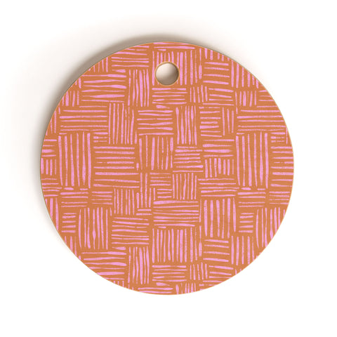 Schatzi Brown Leila Marks Orange Cutting Board Round