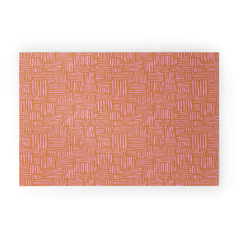 Schatzi Brown Leila Marks Orange Welcome Mat