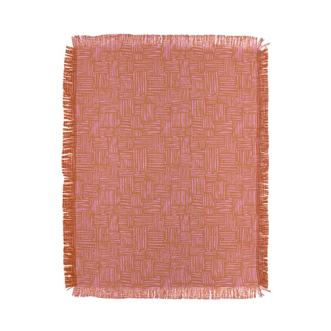 Schatzi Brown Leila Marks Orange Throw Blanket