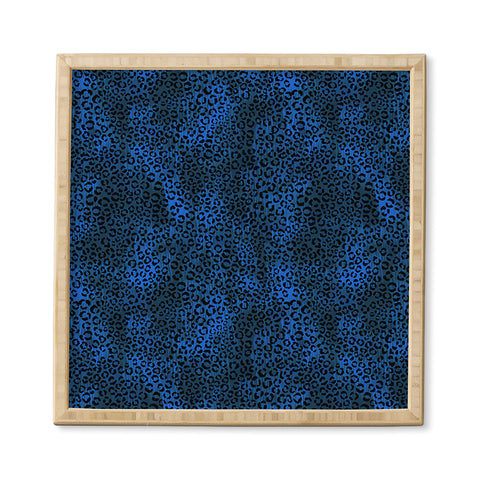 Schatzi Brown Leopard Blue Framed Wall Art