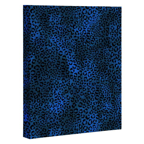 Schatzi Brown Leopard Blue Art Canvas
