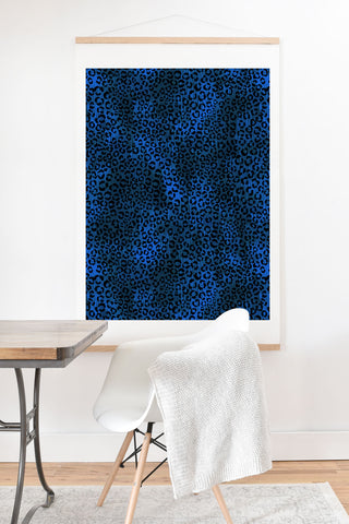 Schatzi Brown Leopard Blue Art Print And Hanger
