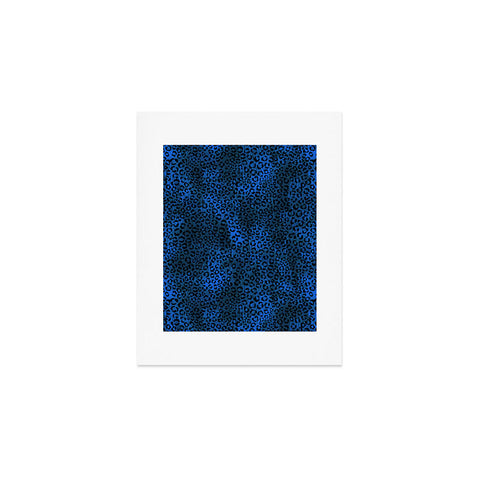 Schatzi Brown Leopard Blue Art Print