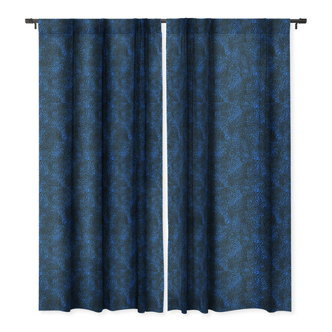 Schatzi Brown Leopard Blue Blackout Window Curtain