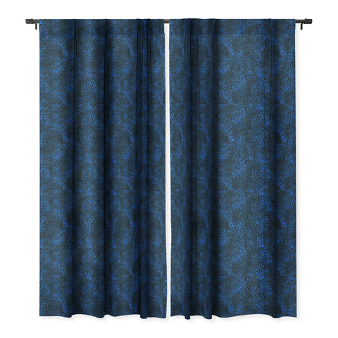 Schatzi Brown Leopard Blue Blackout Window Curtain