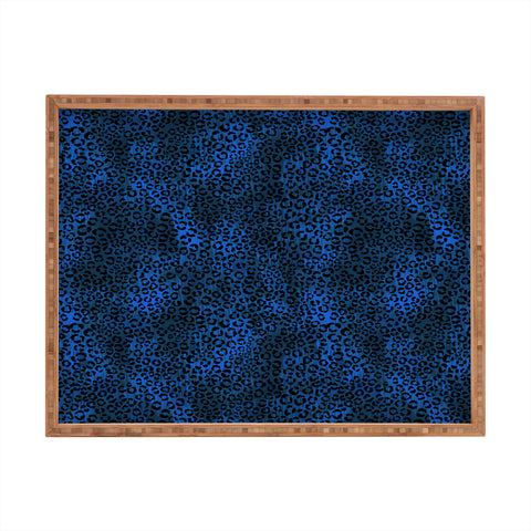 Schatzi Brown Leopard Blue Rectangular Tray