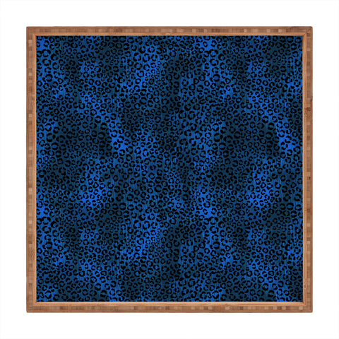 Schatzi Brown Leopard Blue Square Tray