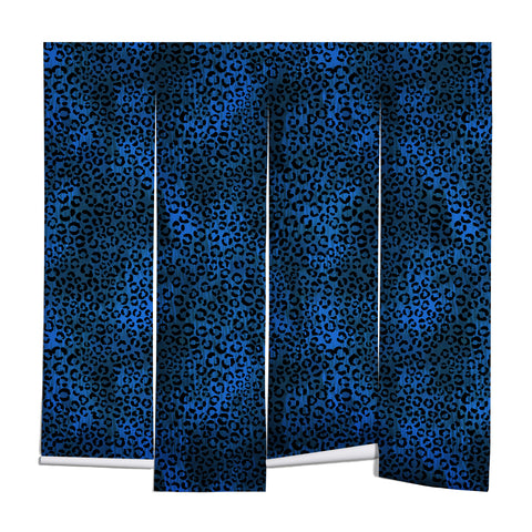 Schatzi Brown Leopard Blue Wall Mural