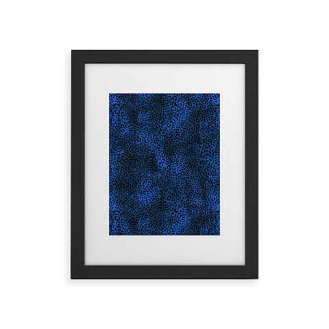 Schatzi Brown Leopard Blue Framed Art Print