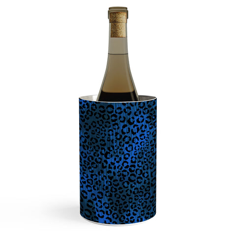 Schatzi Brown Leopard Blue Wine Chiller