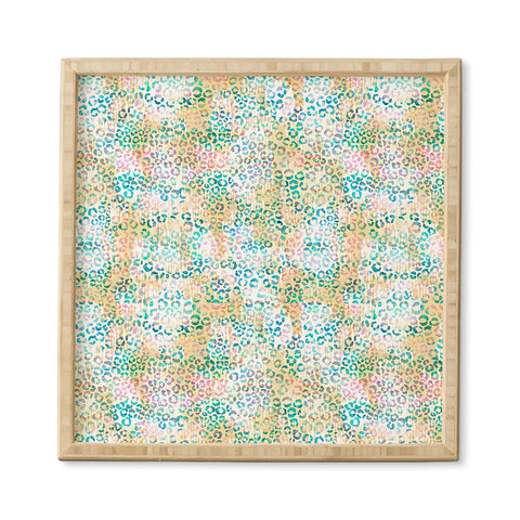 Schatzi Brown Leopard Pattern Snow Framed Wall Art