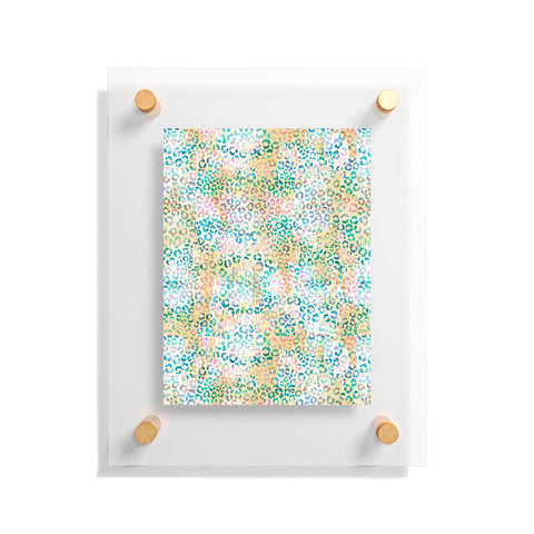 Schatzi Brown Leopard Pattern Snow Floating Acrylic Print