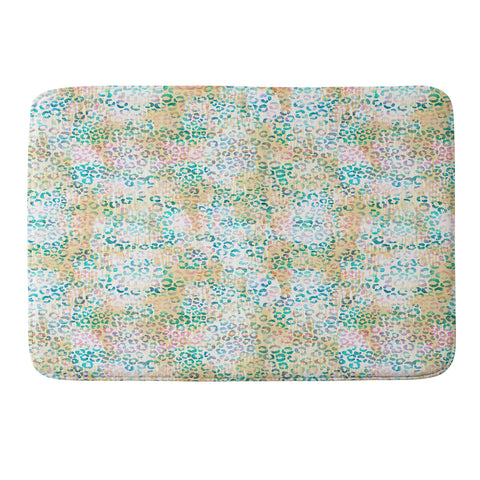 Schatzi Brown Leopard Pattern Snow Memory Foam Bath Mat