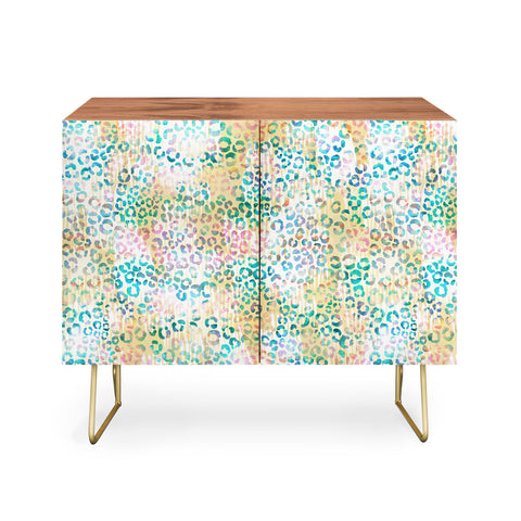 Schatzi Brown Leopard Pattern Snow Credenza