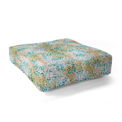 Schatzi Brown Leopard Pattern Snow Floor Pillow Square
