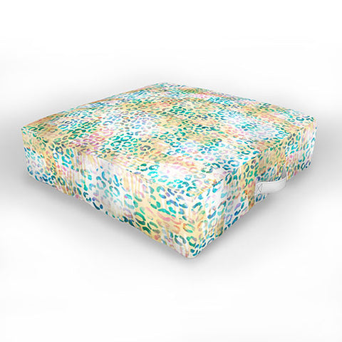 Schatzi Brown Leopard Pattern Snow Outdoor Floor Cushion