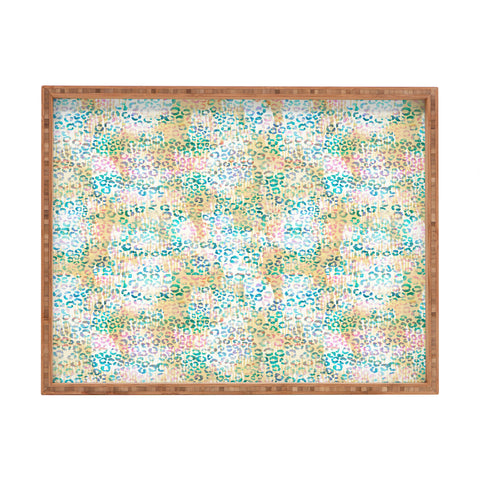 Schatzi Brown Leopard Pattern Snow Rectangular Tray