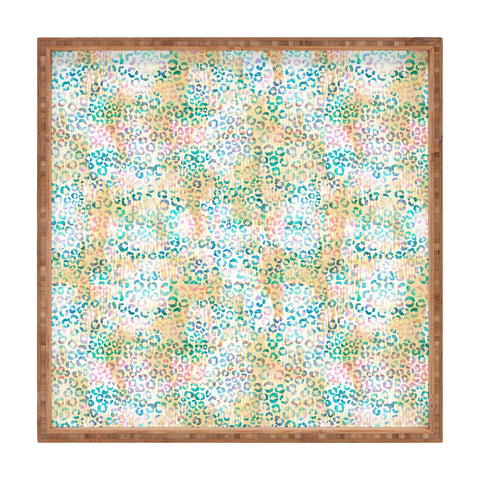 Schatzi Brown Leopard Pattern Snow Square Tray