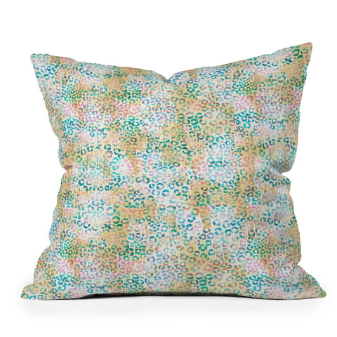 Schatzi Brown Leopard Pattern Snow Throw Pillow
