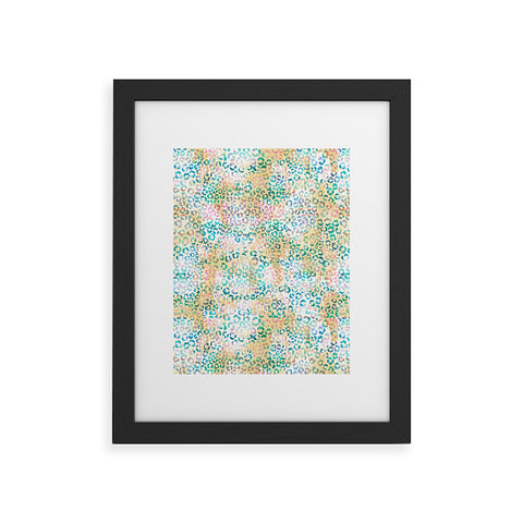 Schatzi Brown Leopard Pattern Snow Framed Art Print