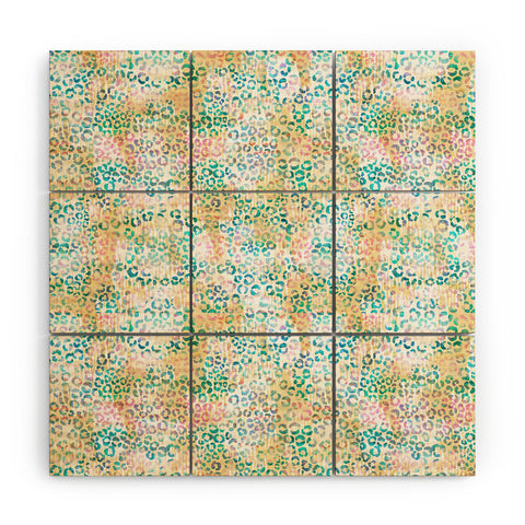 Schatzi Brown Leopard Pattern Snow Wood Wall Mural