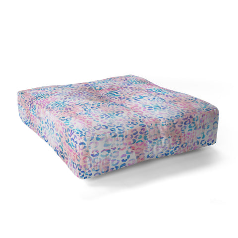 Schatzi Brown Leopard Pink Floor Pillow Square