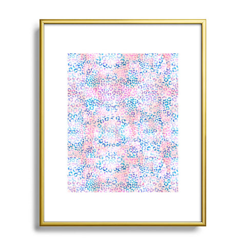Schatzi Brown Leopard Pink Metal Framed Art Print