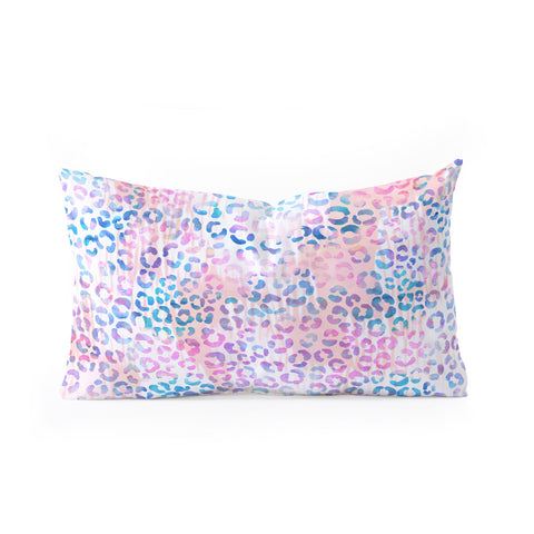 Schatzi Brown Leopard Pink Oblong Throw Pillow