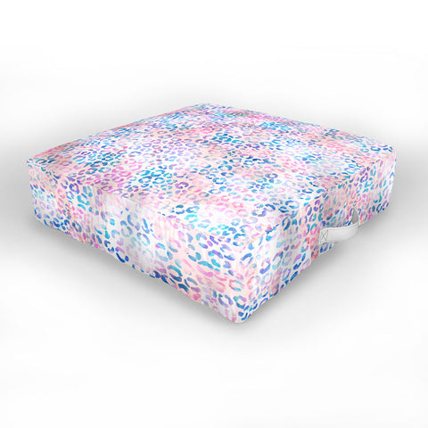 Schatzi Brown Leopard Pink Outdoor Floor Cushion