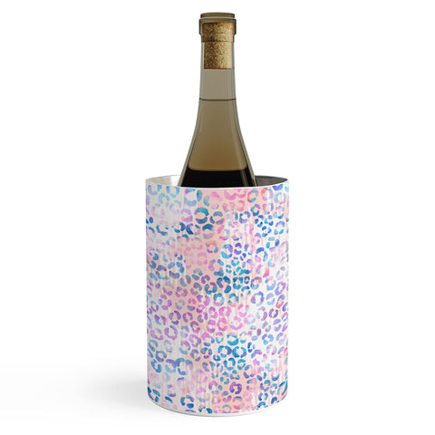 Schatzi Brown Leopard Pink Wine Chiller