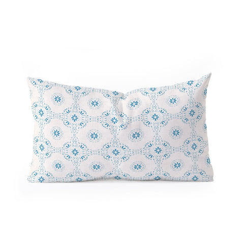 Schatzi Brown Libby Boho Aqua Oblong Throw Pillow