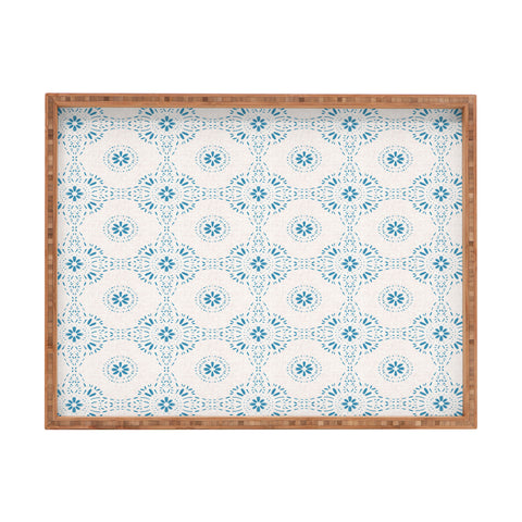 Schatzi Brown Libby Boho Aqua Rectangular Tray