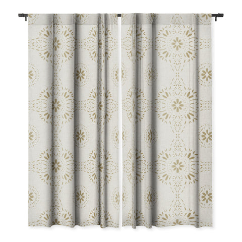 Schatzi Brown Libby Boho Beige Blackout Window Curtain