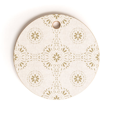 Schatzi Brown Libby Boho Beige Cutting Board Round