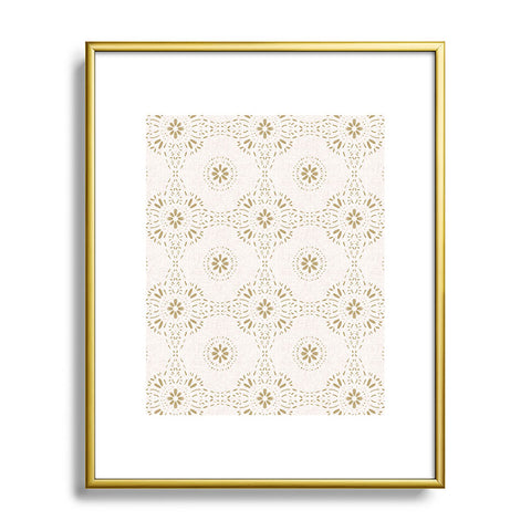 Schatzi Brown Libby Boho Beige Metal Framed Art Print