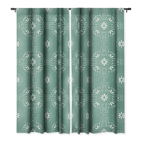 Schatzi Brown Libby Boho Leaf Blackout Window Curtain