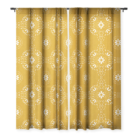 Schatzi Brown Libby Boho Marigold Sheer Window Curtain