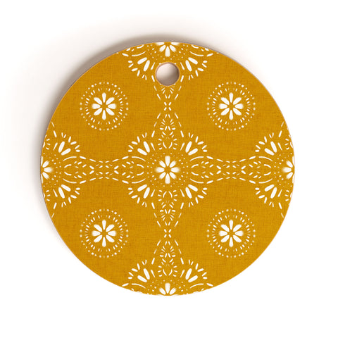 Schatzi Brown Libby Boho Marigold Cutting Board Round