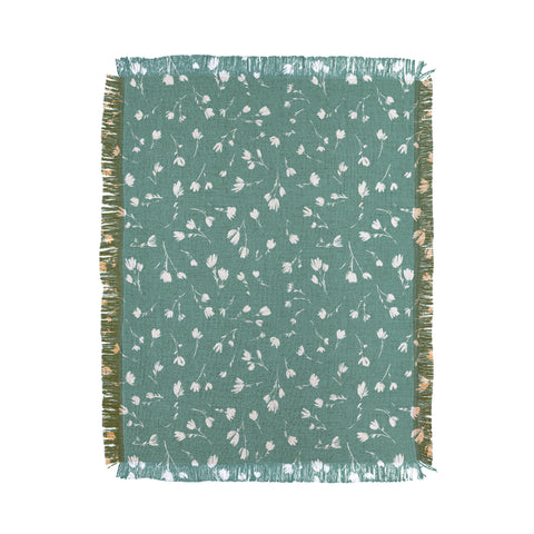 Schatzi Brown Libby Floral Leaf Throw Blanket