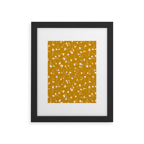 Schatzi Brown Libby Floral Marigold Framed Art Print